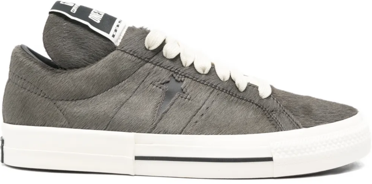 Rick Owens X Converse Fur Sneaker Dark Dust/black Zwart