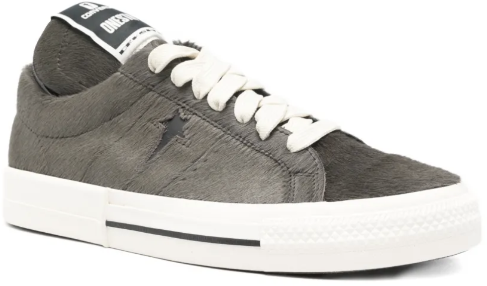Rick Owens X Converse Fur Sneaker Dark Dust/black Zwart
