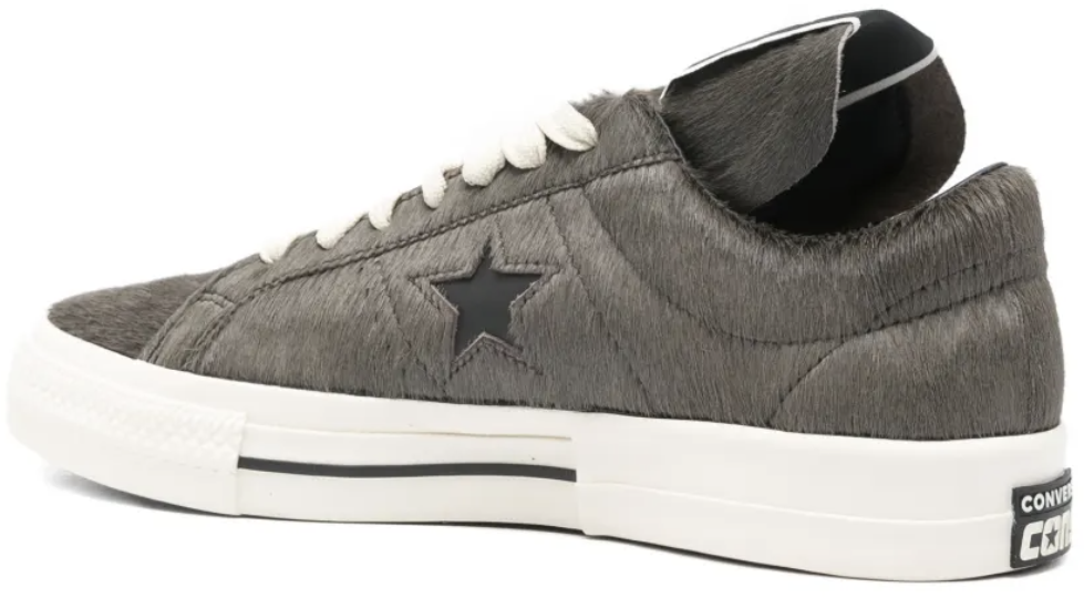 Rick Owens X Converse Fur Sneaker Dark Dust/black Zwart