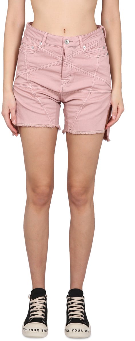 Rick Owens DRKSHDW SHORT IN DENIM Roze