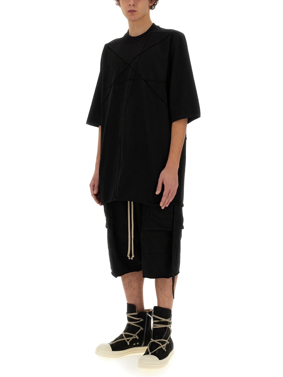 Rick Owens DRKSHDW COTTON T-SHIRT Zwart