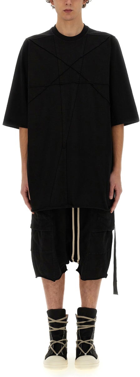 Rick Owens DRKSHDW COTTON T-SHIRT Zwart