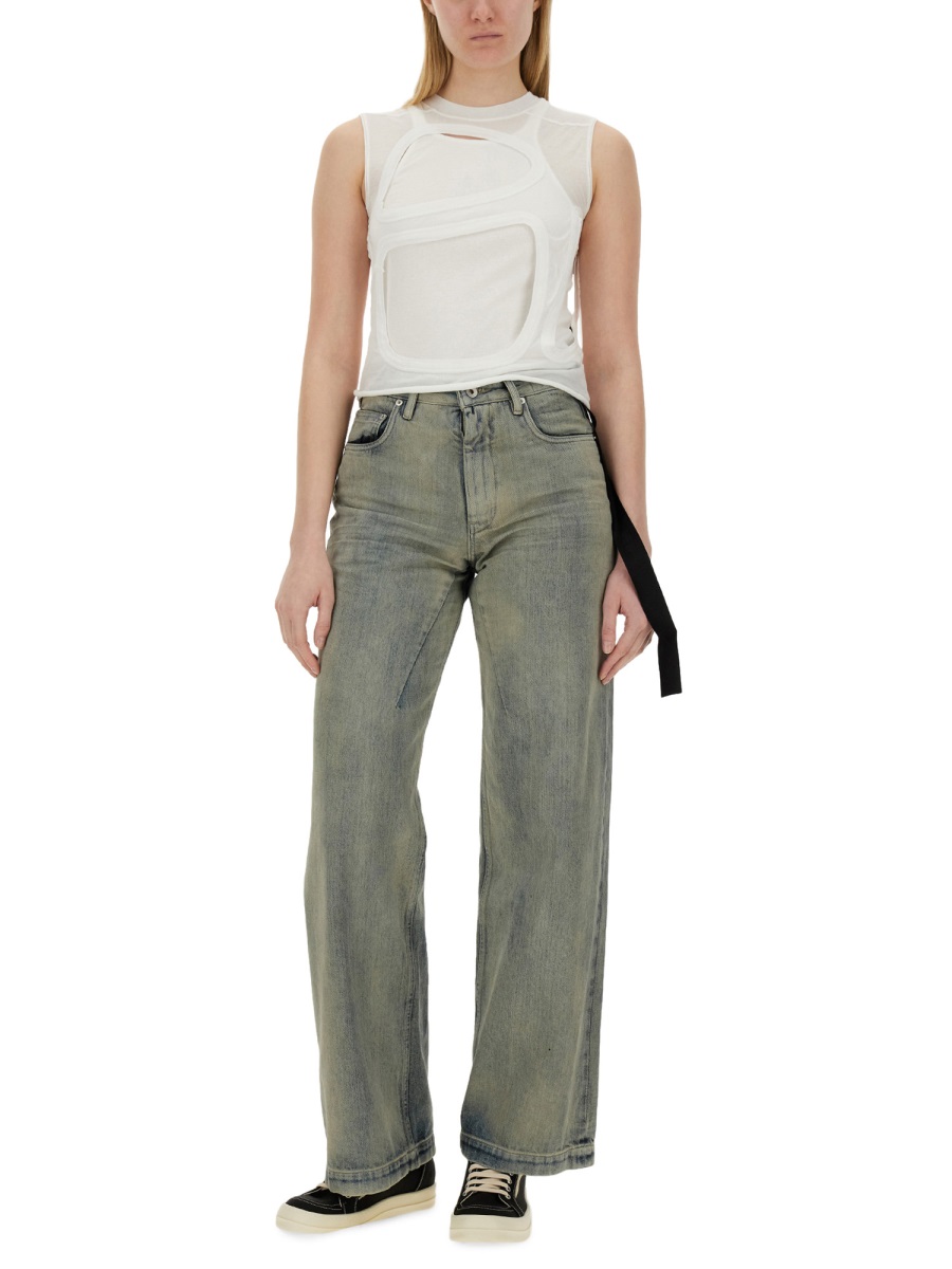 Rick Owens DRKSHDW TOP CUT OUT Wit