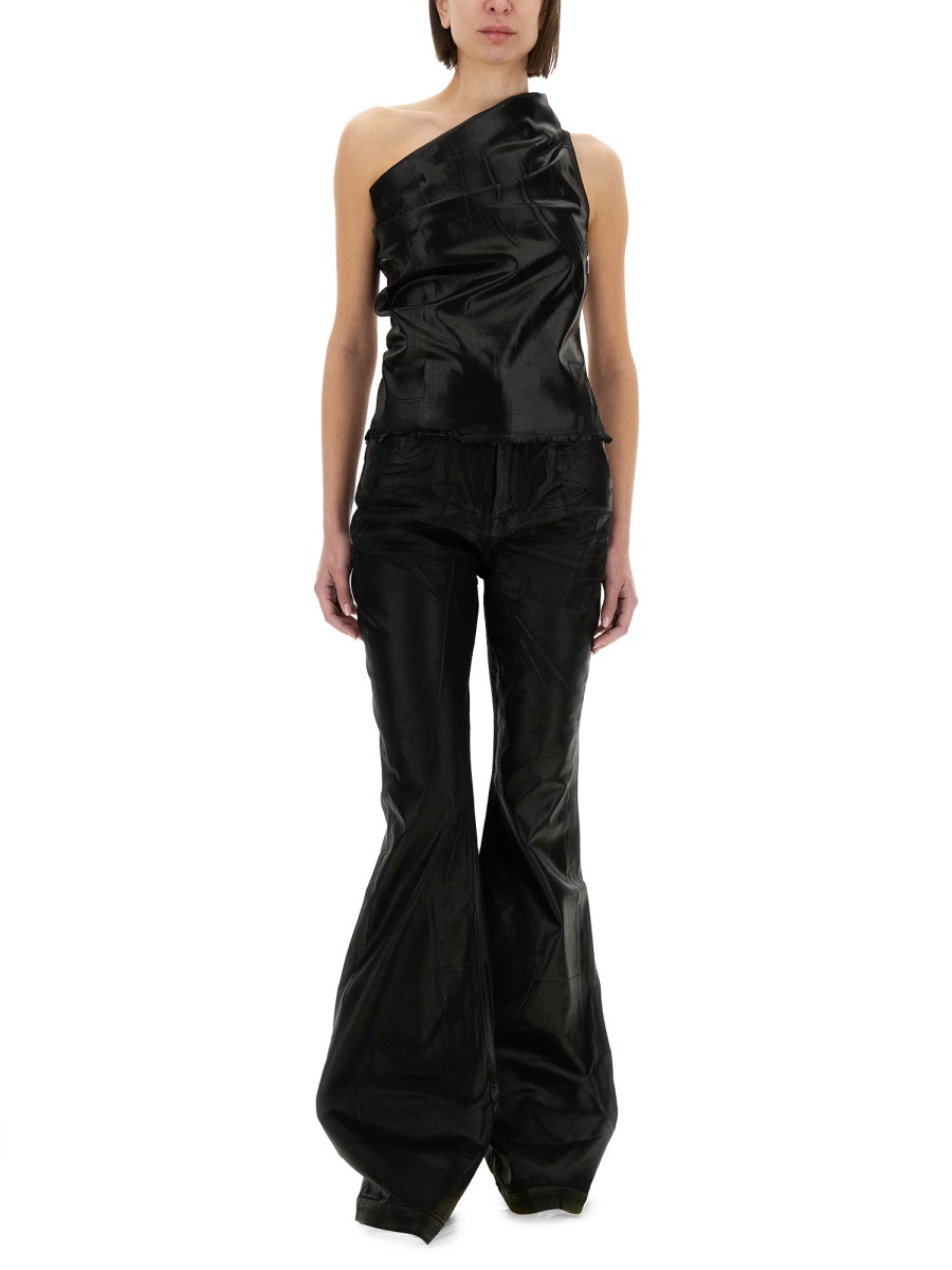 Rick Owens DRKSHDW CROPPED TOP "ATHENA" Zwart