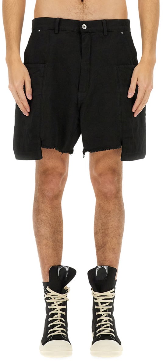 Rick Owens DRKSHDW BERMUDA CARGO Zwart