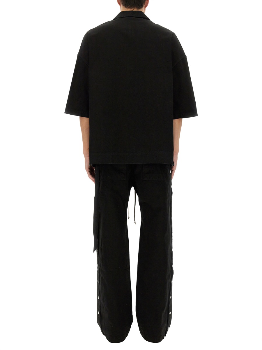 Rick Owens DRKSHDW "MAGNUM TOMMY" SHIRT Zwart