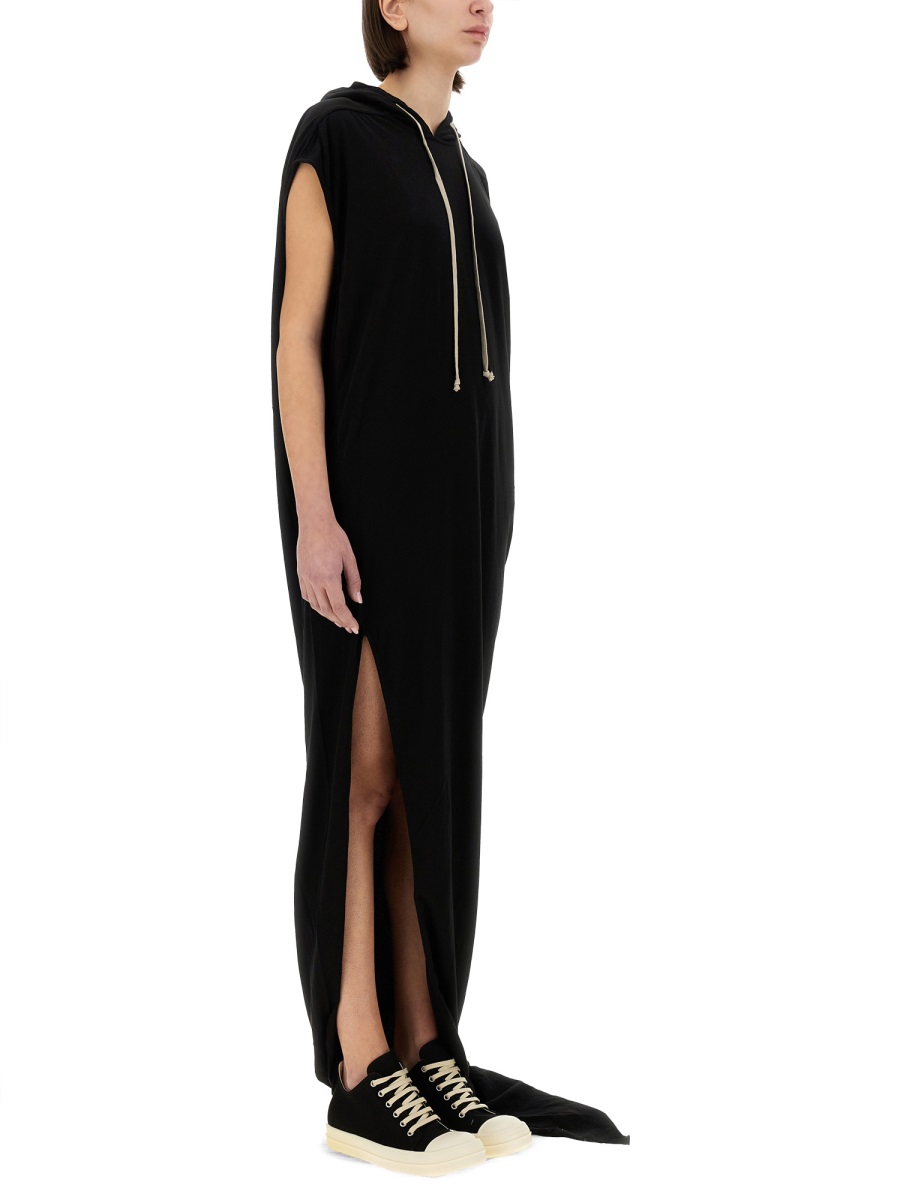 Rick Owens DRKSHDW LONG DRESS WITH HOOD Zwart