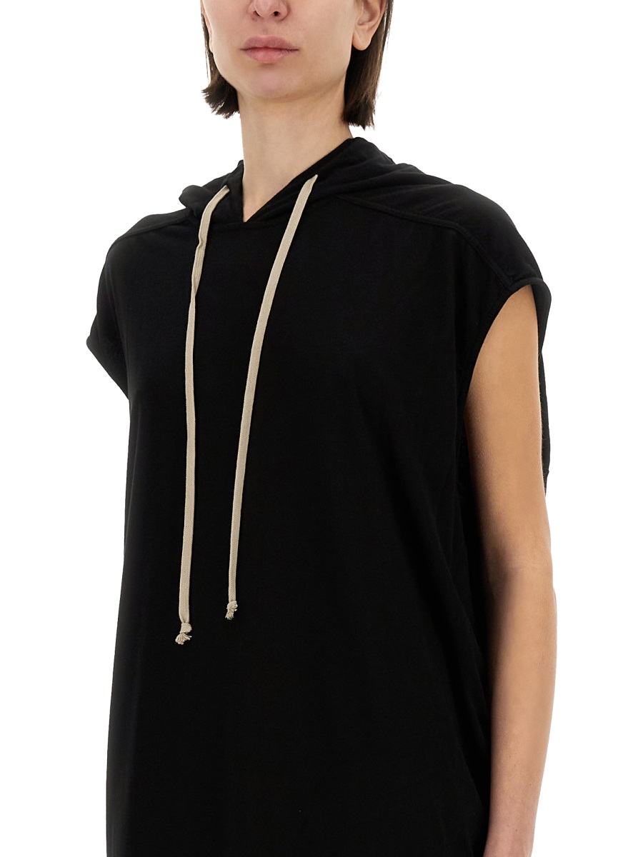 Rick Owens DRKSHDW LONG DRESS WITH HOOD Zwart