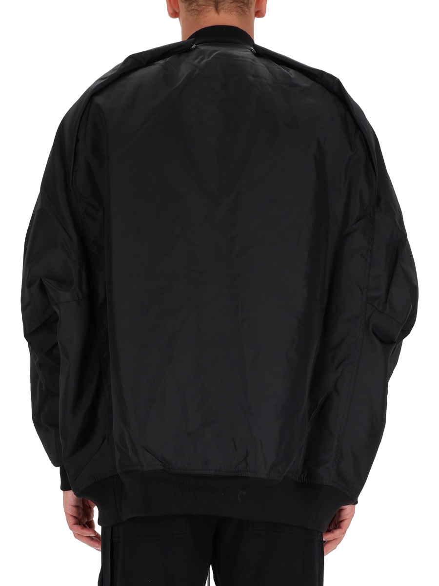 Rick Owens DRKSHDW BOMBER JACKET "CONVERTIBLE JUMBO PETER FLIGHT" Zwart