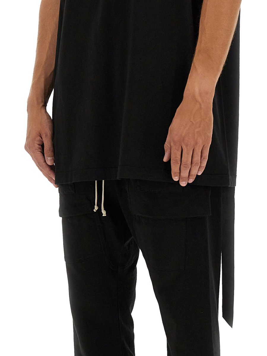 Rick Owens DRKSHDW "TARP T" PLUSH T-SHIRT Zwart