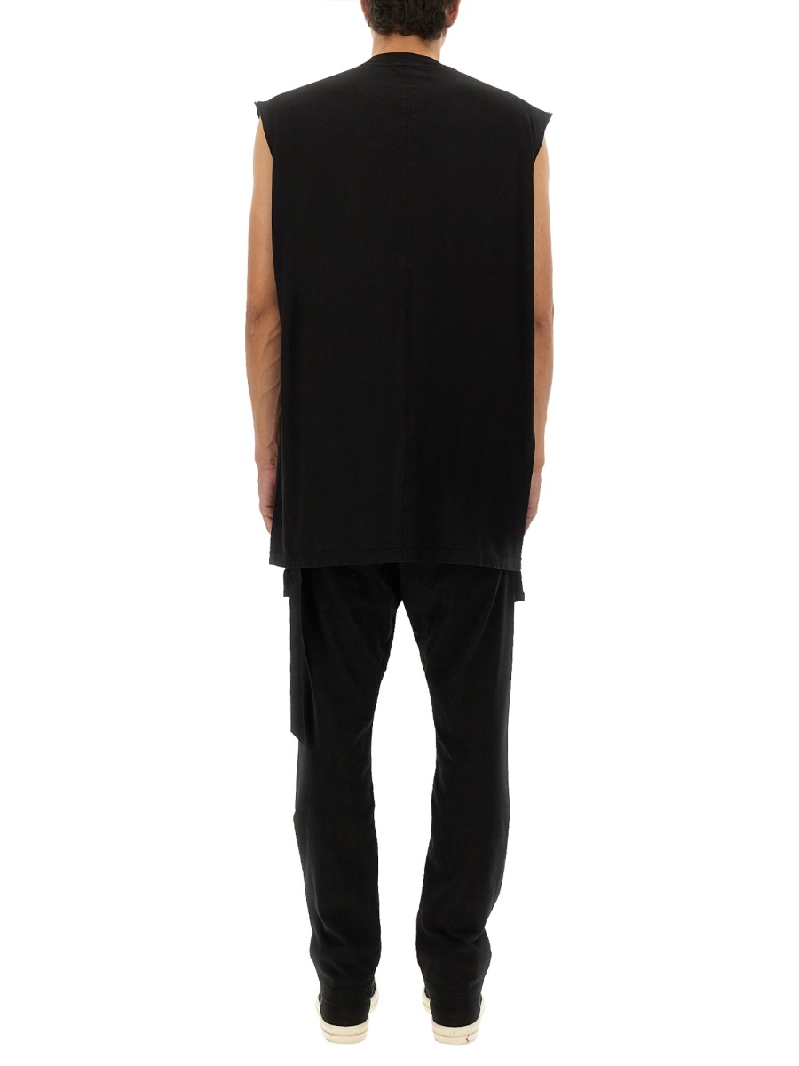 Rick Owens DRKSHDW "TARP T" PLUSH T-SHIRT Zwart