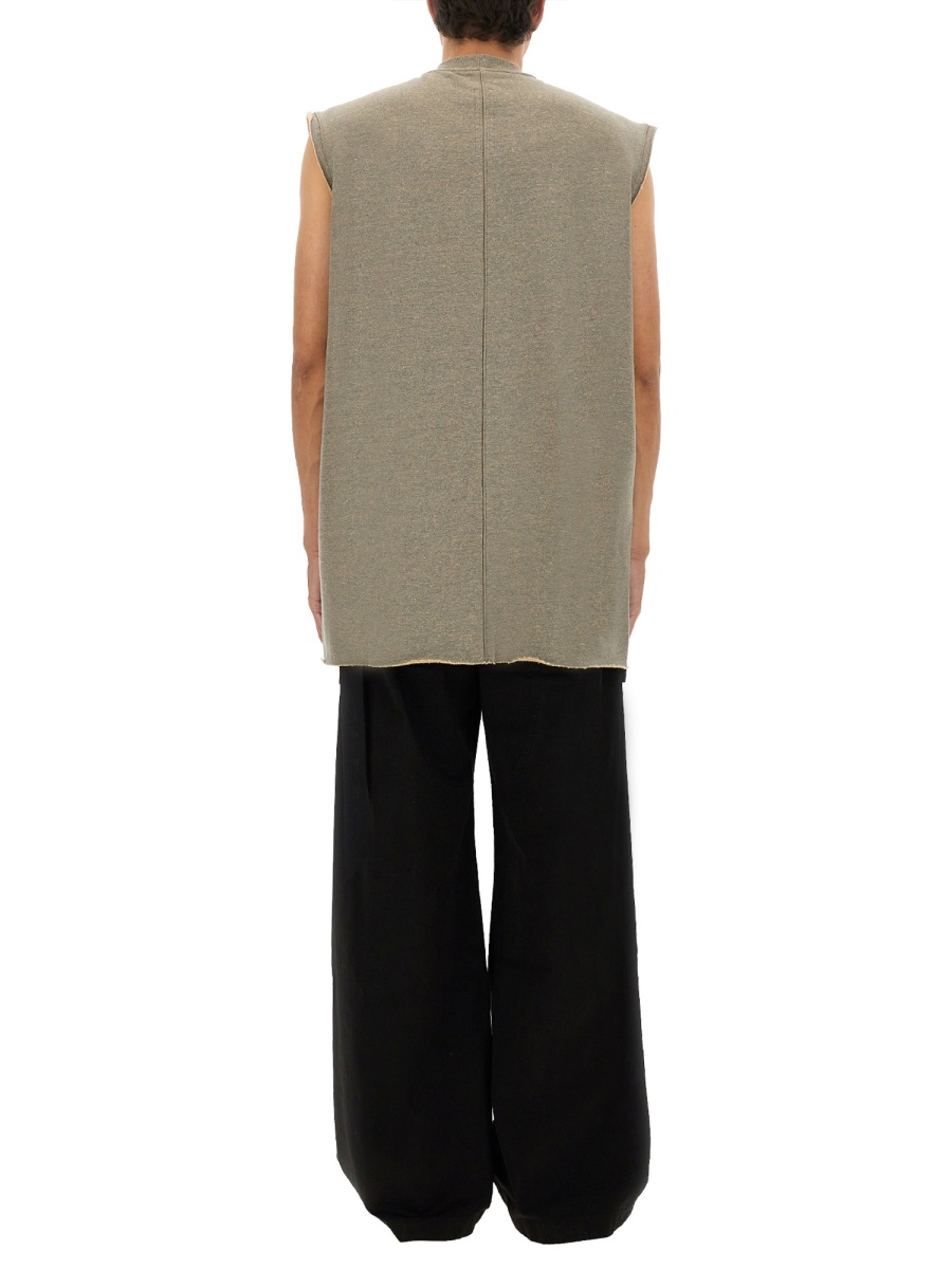 Rick Owens DRKSHDW "TARP T" PLUSH T-SHIRT Grijs