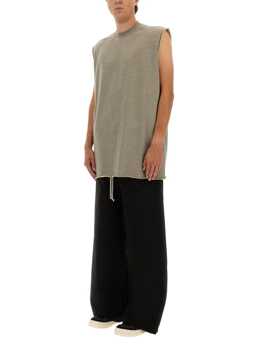 Rick Owens DRKSHDW "TARP T" PLUSH T-SHIRT Grijs