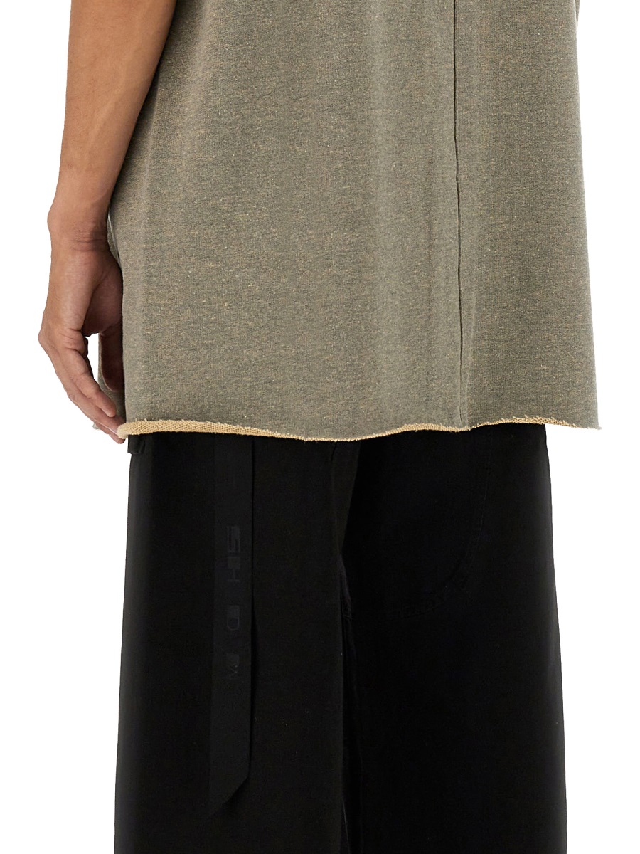 Rick Owens DRKSHDW "TARP T" PLUSH T-SHIRT Grijs