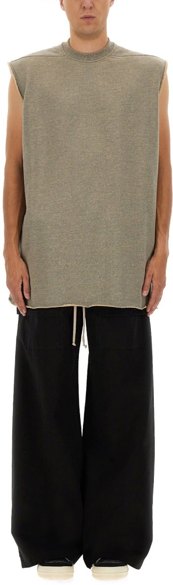 Rick Owens DRKSHDW "TARP T" PLUSH T-SHIRT Grijs