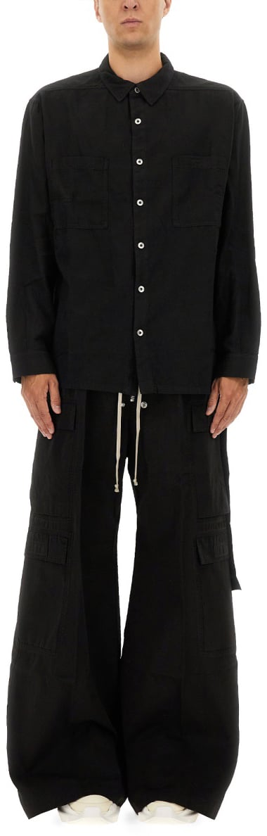 Rick Owens DRKSHDW "JUMBO OUTERSHIRT" SHIRT Zwart