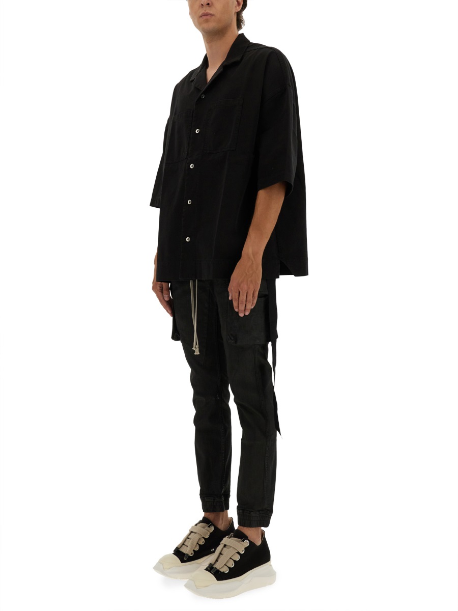 Rick Owens DRKSHDW "MAGNUM TOMMY" SHIRT Zwart