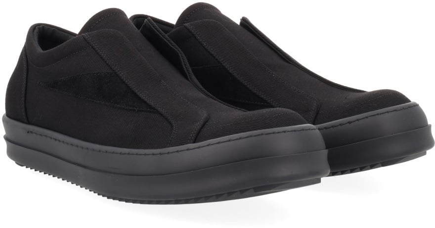Rick Owens DRKSHDW "LACELESS VINTAGE SNEAKS" SNEAKER Zwart