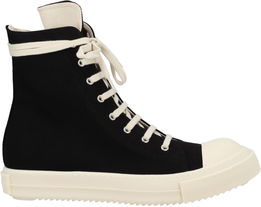 Rick Owens DRKSHDW HIGH DENIM SNEAKER Zwart