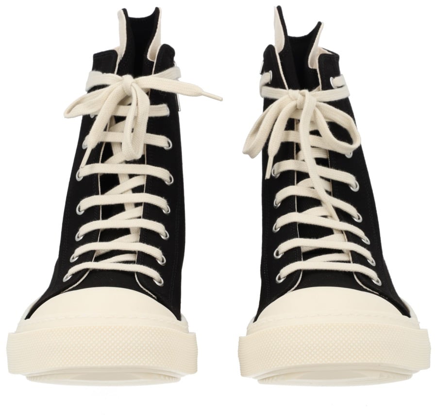 Rick Owens DRKSHDW HIGH DENIM SNEAKER Zwart