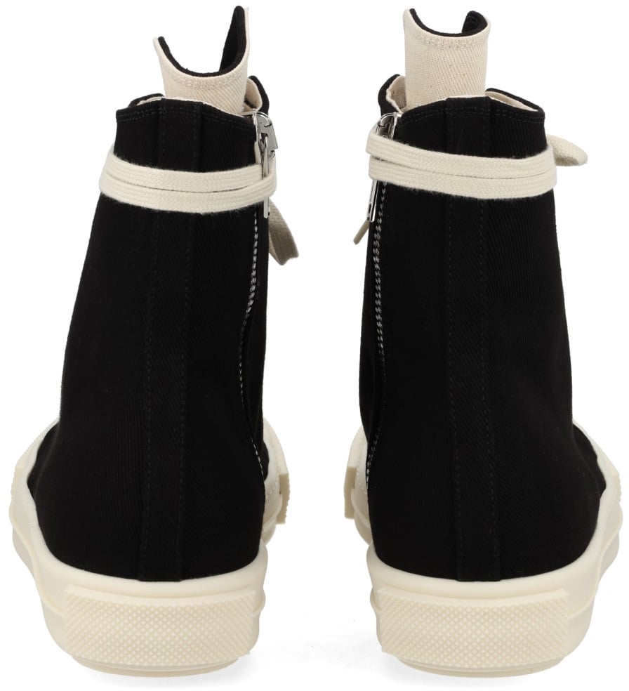 Rick Owens DRKSHDW HIGH DENIM SNEAKER Zwart