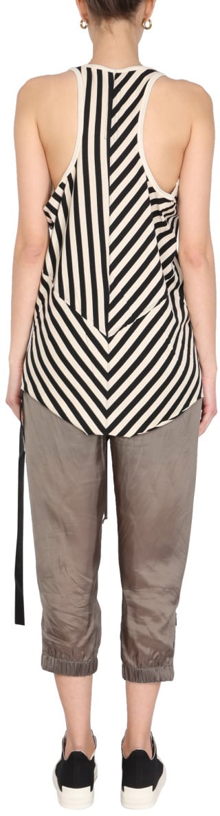 Rick Owens DRKSHDW Geometric Print Sleeveless Tank Top Neutraal
