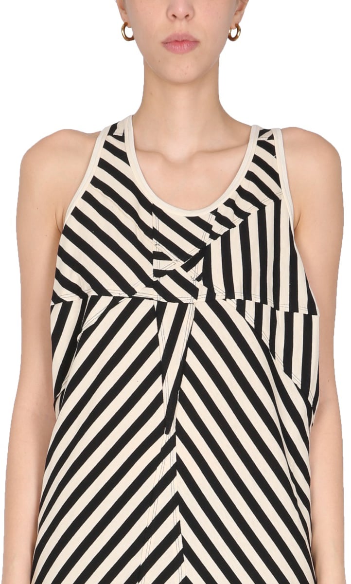 Rick Owens DRKSHDW Geometric Print Sleeveless Tank Top Neutraal