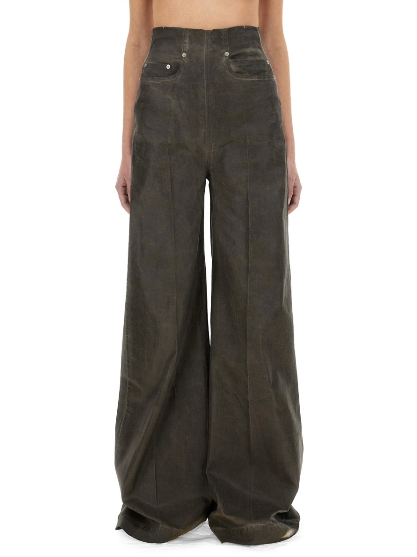 Rick Owens DRKSHDW "Dirt Cooper" Denim Pants Grijs