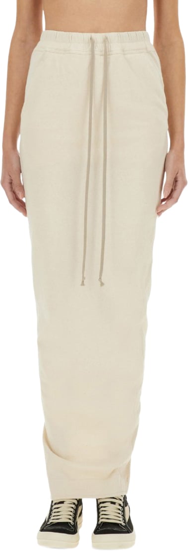 Rick Owens DRKSHDW "Pillar" Maxi Skirt Neutraal