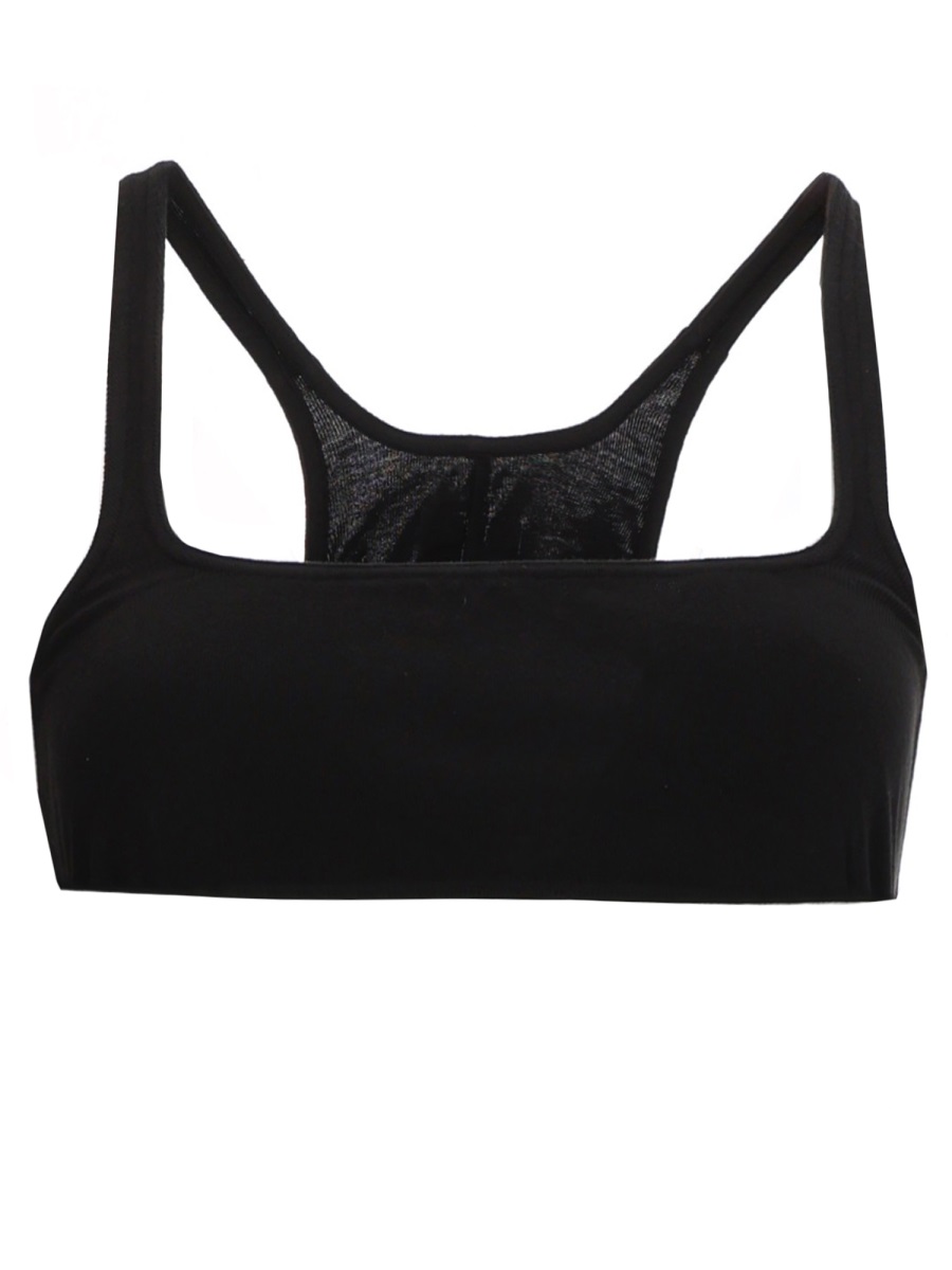 Rick Owens DRKSHDW Black Unhorny T Square Neck Tank Top Zwart