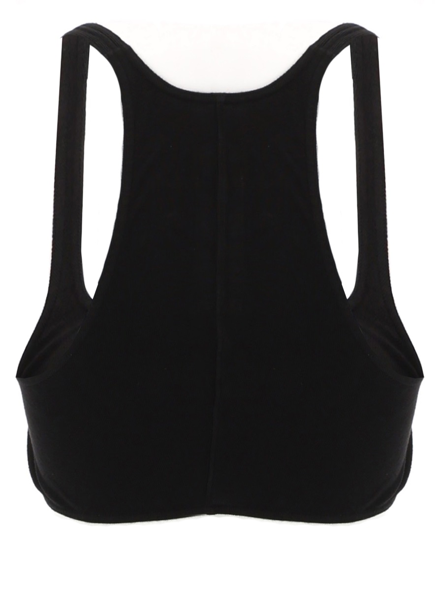 Rick Owens DRKSHDW Black Unhorny T Square Neck Tank Top Zwart