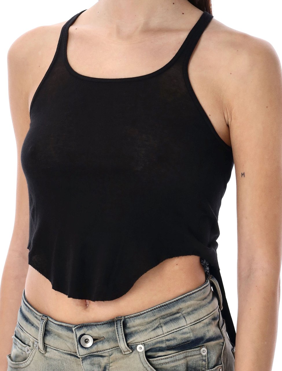 Rick Owens DRKSHDW Rick Owens DRKSHDW Basic Tank Cropped Zwart