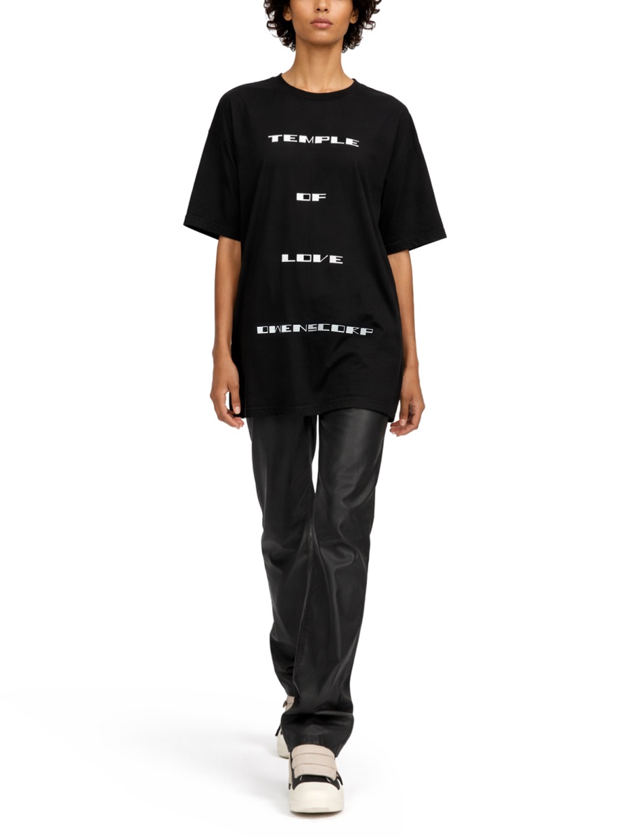 Rick Owens DRKSHDW Jumbo Ss Cotton T-Shirt Zwart