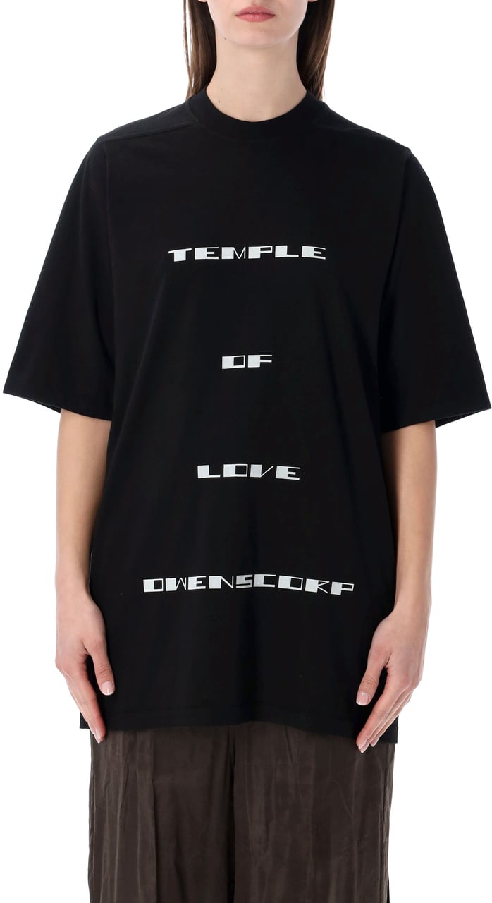 Rick Owens DRKSHDW Rick Owens DRKSHDW Jumbo SS printed T-shirt Zwart