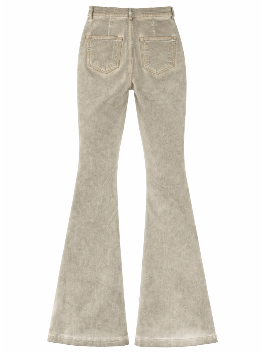 Rick Owens DRKSHDW Bolan High-Waisted Cotton Bootcut Jeans Neutraal
