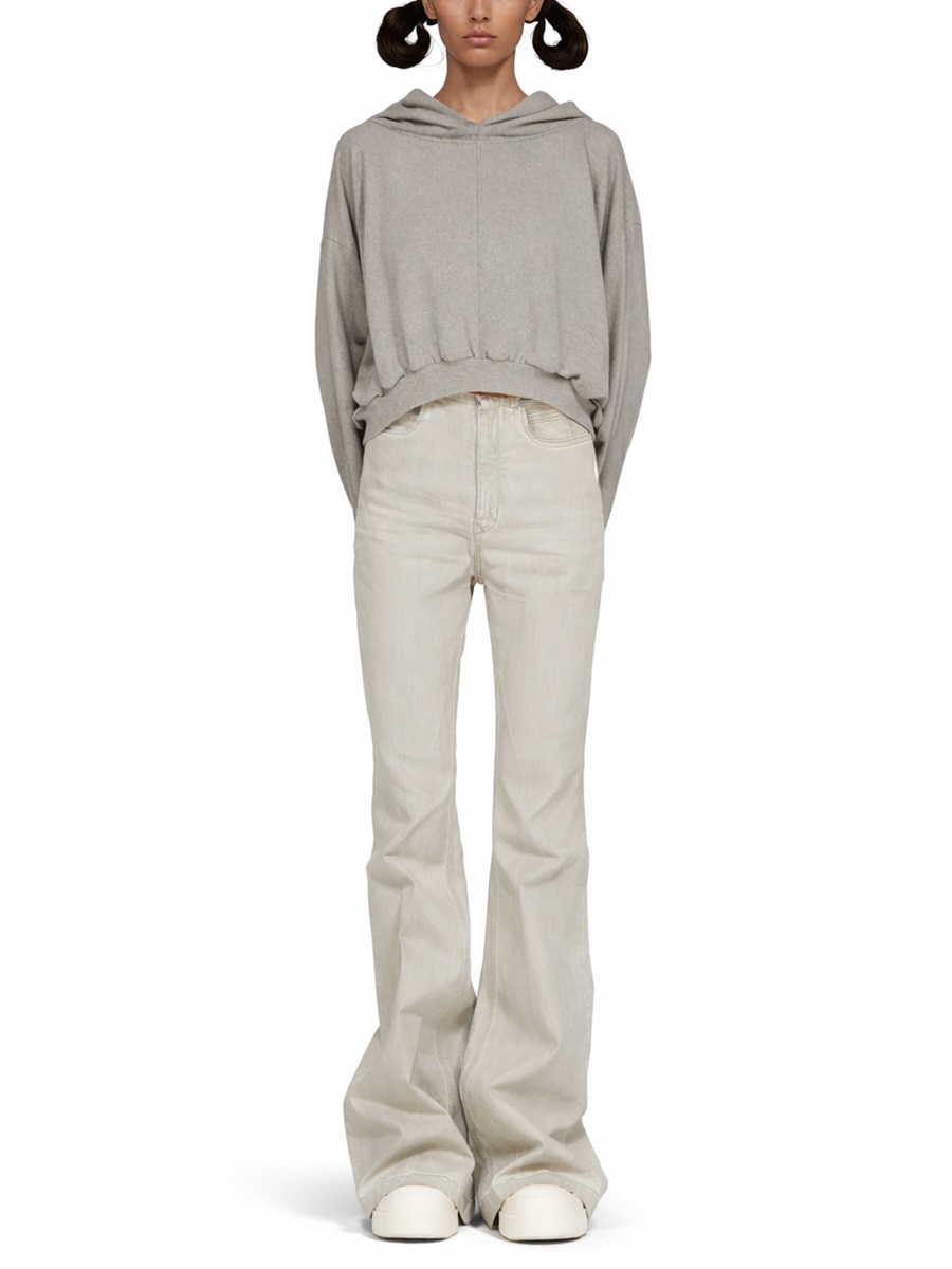 Rick Owens DRKSHDW Bolan High-Waisted Cotton Bootcut Jeans Neutraal