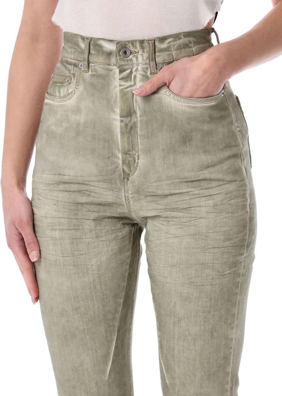 Rick Owens DRKSHDW Rick Owens DRKSHDW Bolan Bootcut sand waxed jeans Bruin