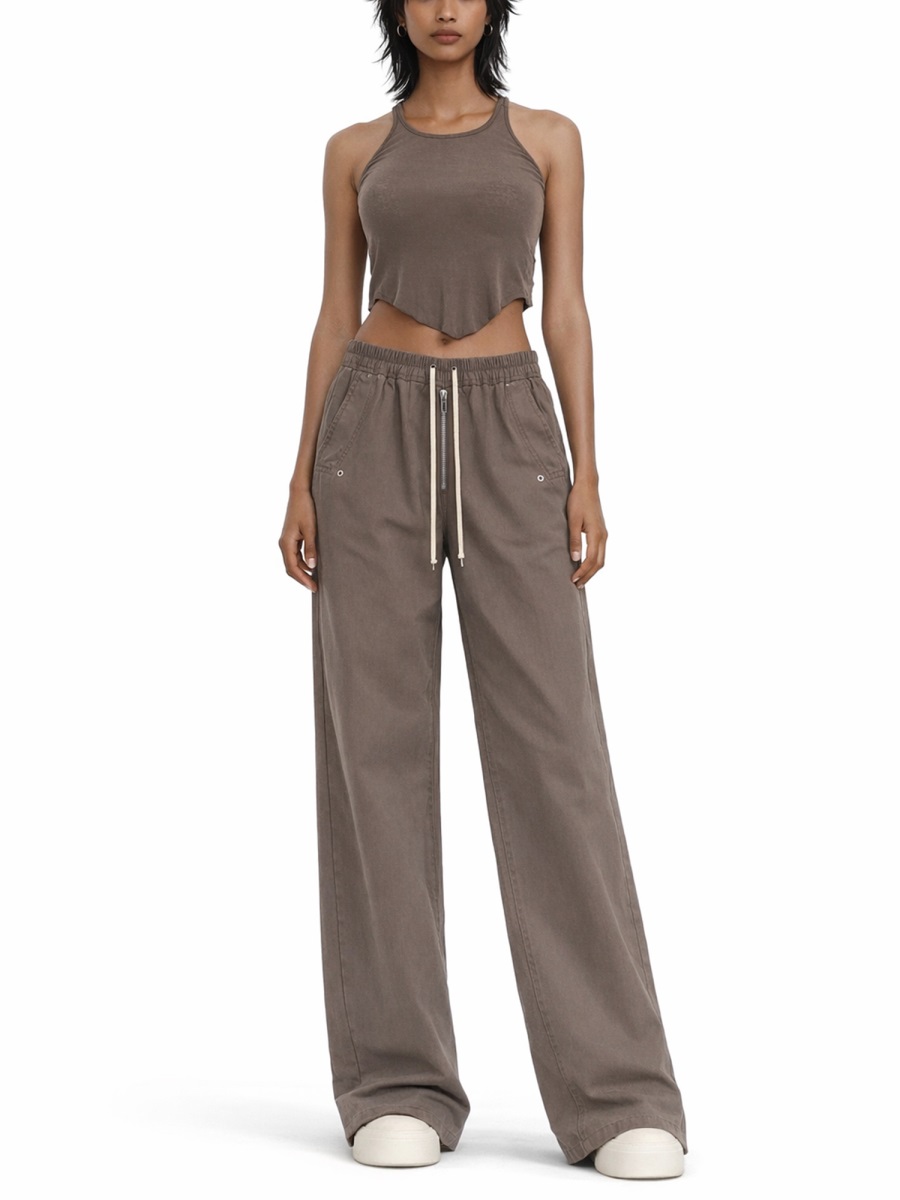 Rick Owens DRKSHDW Geth Belas Wide-Leg Drawstring Pants Roze