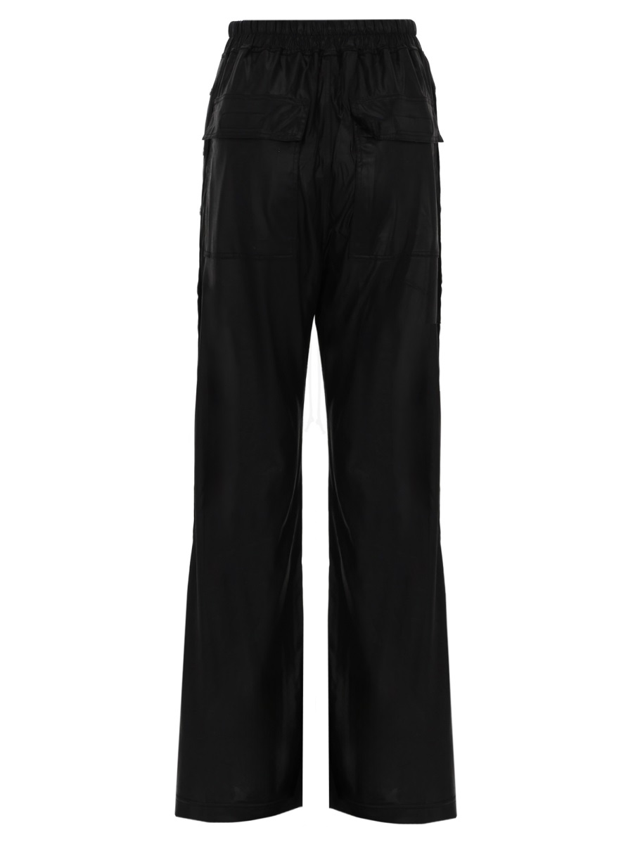 Rick Owens DRKSHDW Wide Pusher Acetate Snap Button Pants Zwart