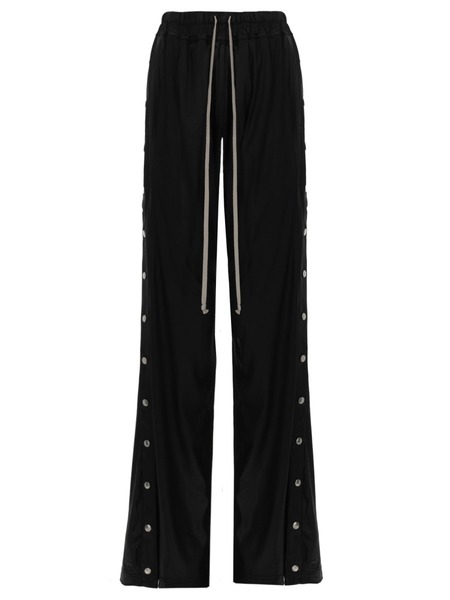 Rick Owens DRKSHDW Wide Pusher Acetate Snap Button Pants Zwart