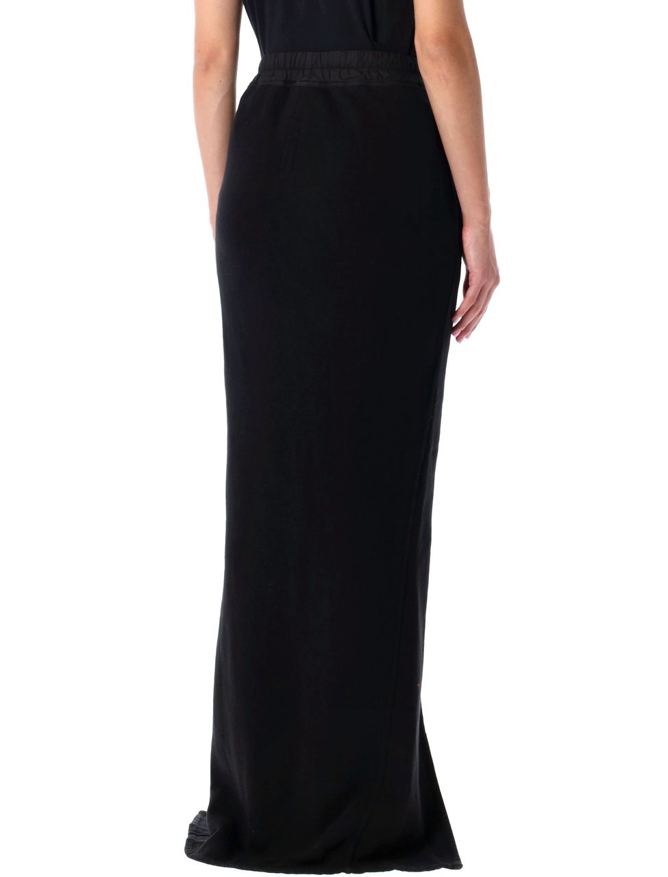 Rick Owens DRKSHDW Phleg Pillar Long Front Slit Skirt Zwart