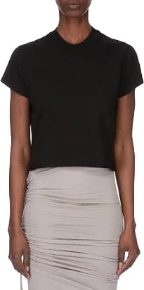 Rick Owens DRKSHDW Cropped Small Level T-Shirt Black Divers