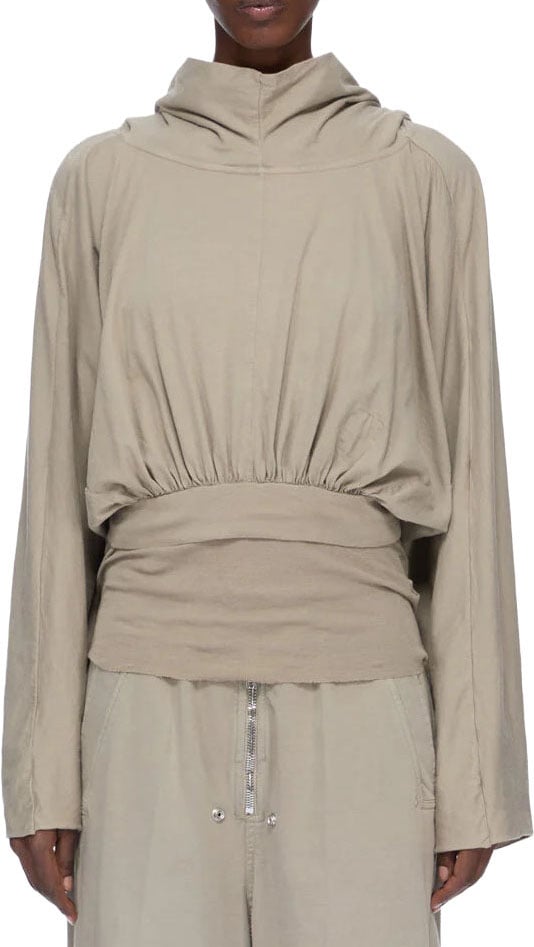 Rick Owens DRKSHDW Cropped Hooded Top Mineral Divers