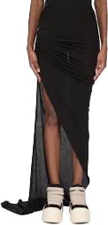 Rick Owens DRKSHDW Soft Edfu Skirt Black Divers