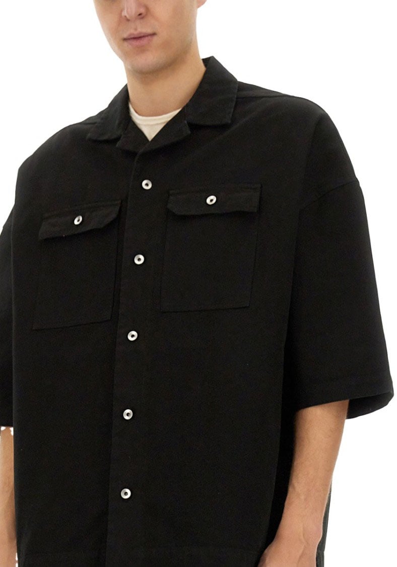 Rick Owens DRKSHDW "Magnum Tommy" Shirt Zwart