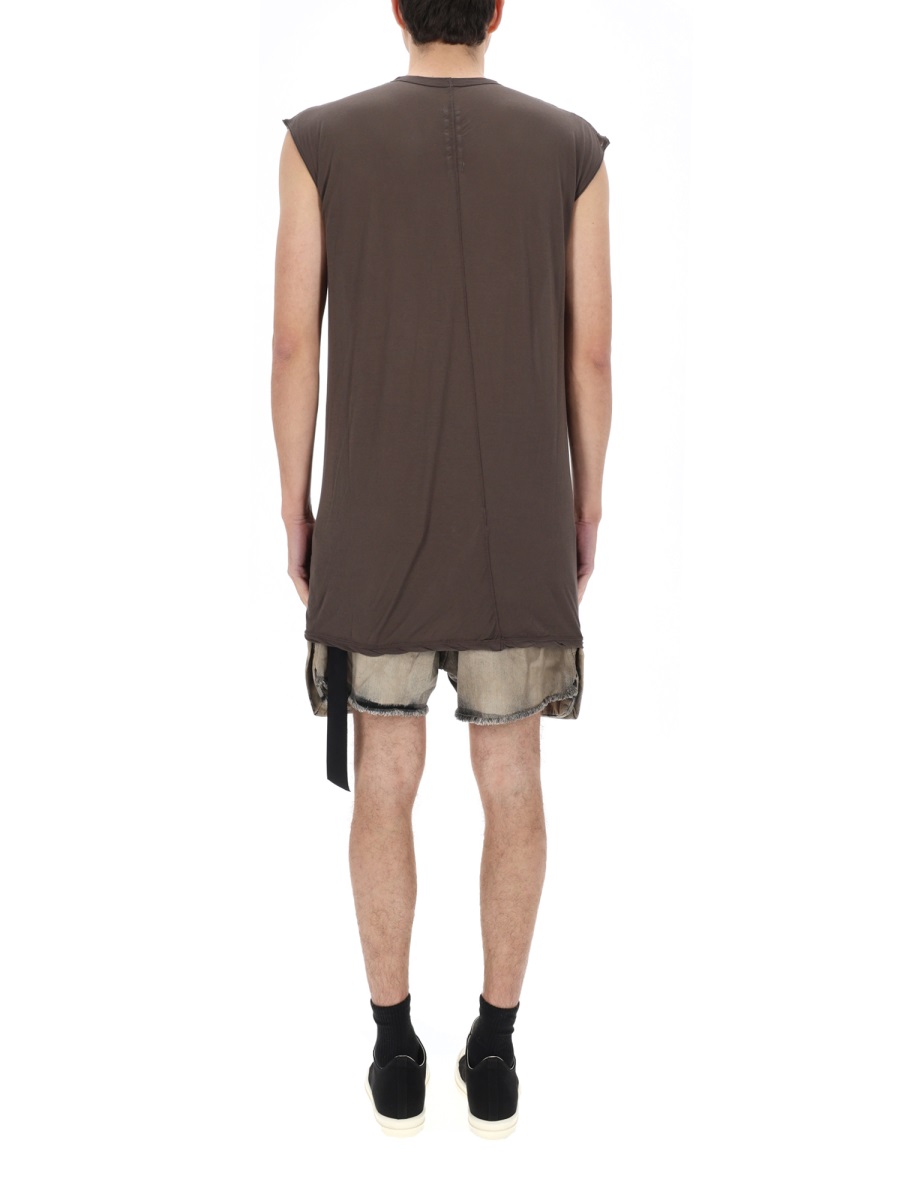 Rick Owens DRKSHDW Dylan T Cotton Loose Boxy Tank Top Grijs