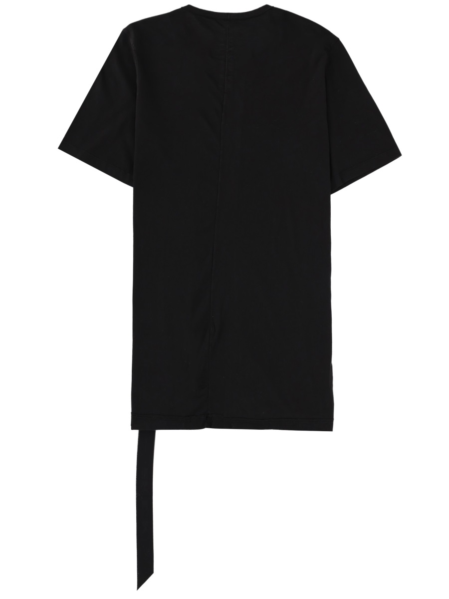Rick Owens DRKSHDW Minimalist Black Short-Sleeve T-Shirt with Crew Neckline Zwart