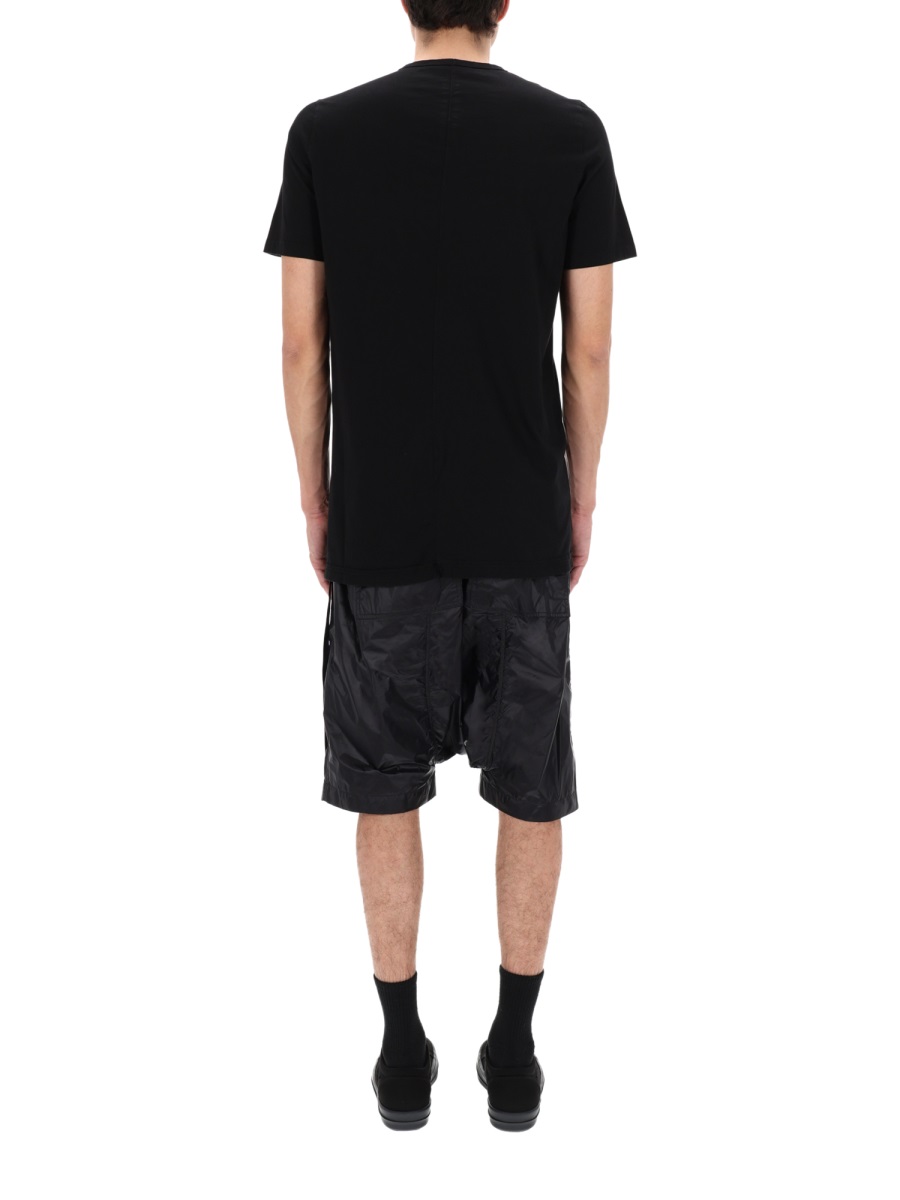 Rick Owens DRKSHDW Minimalist Black Short-Sleeve T-Shirt with Crew Neckline Zwart