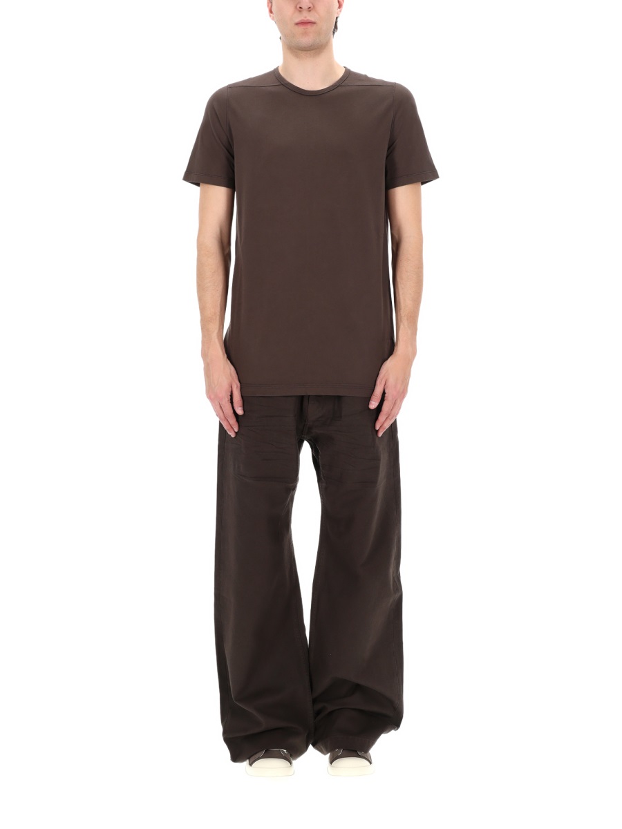 Rick Owens DRKSHDW Neutrals Level T Hanging Strip T-Shirt Grijs