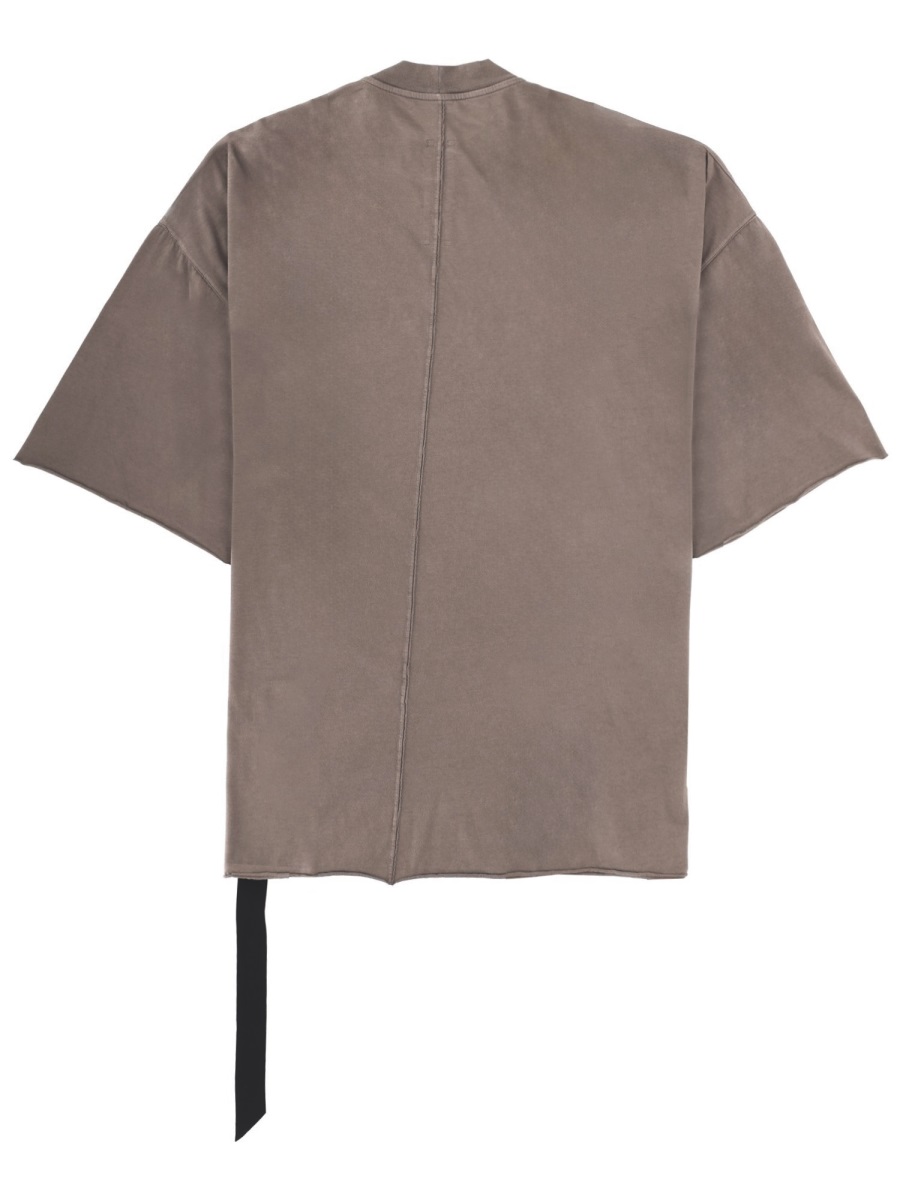 Rick Owens DRKSHDW Tommy T Oversized Cotton Asymmetrical T-Shirt Bruin